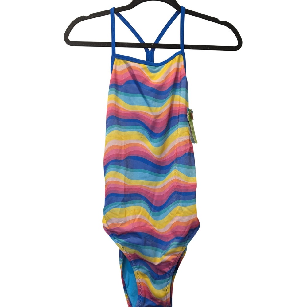 Speedo Swimsuit Rainbow Wave One Piece Crossback Training Suit A1